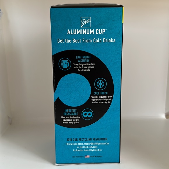 NEW 12 cups Ball ALUMINUM CUPS • 16 OZ • Lightweight + Sturdy • Recyclable - Picture 3 of 14